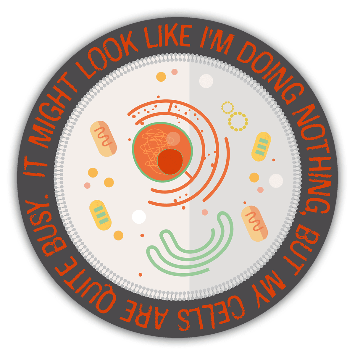 Image of a vinyl sticker that is 3 inch on its longest side 