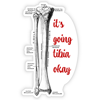It's Going Tibia Okay - Vinyl Sticker