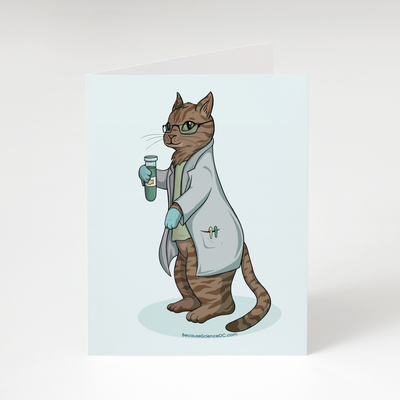 Smarty Cat - Science Greeting Card