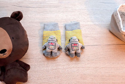 Robot Rattle Socks, 0-1 Yrs