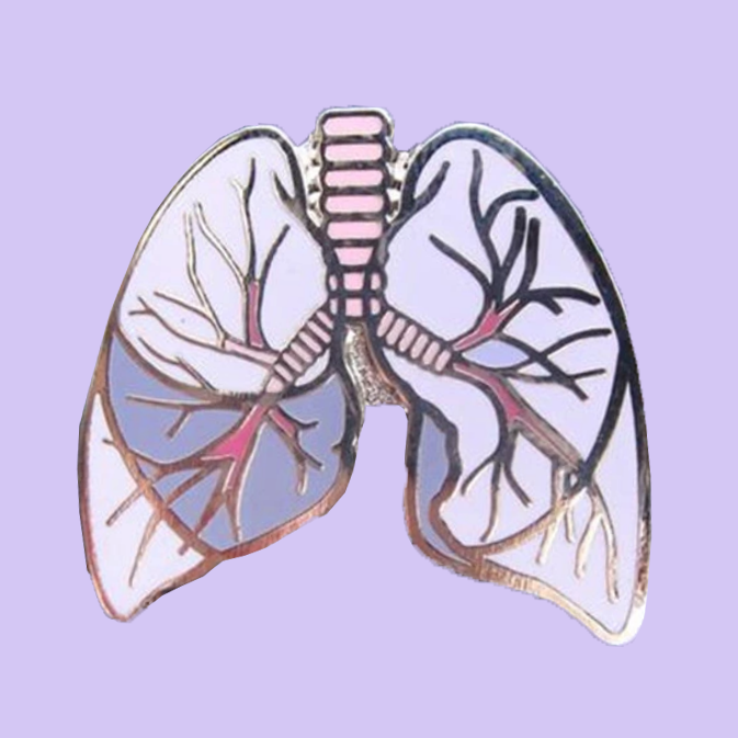 Lungs Enamel Pin