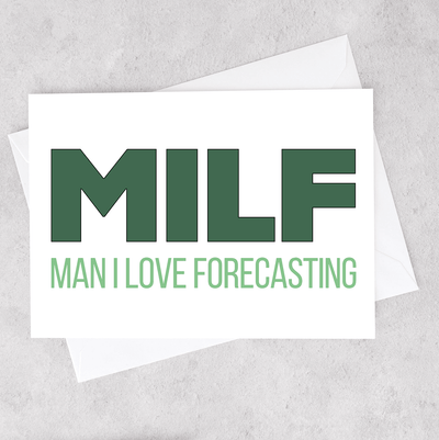 Image of a 4.13" x 5.83" greeting card with a Meteorology theme