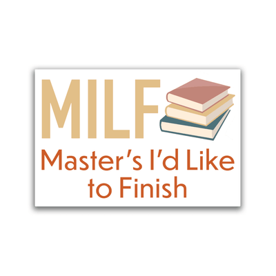 Image of 2x3 magnet with Masters Degree joke
