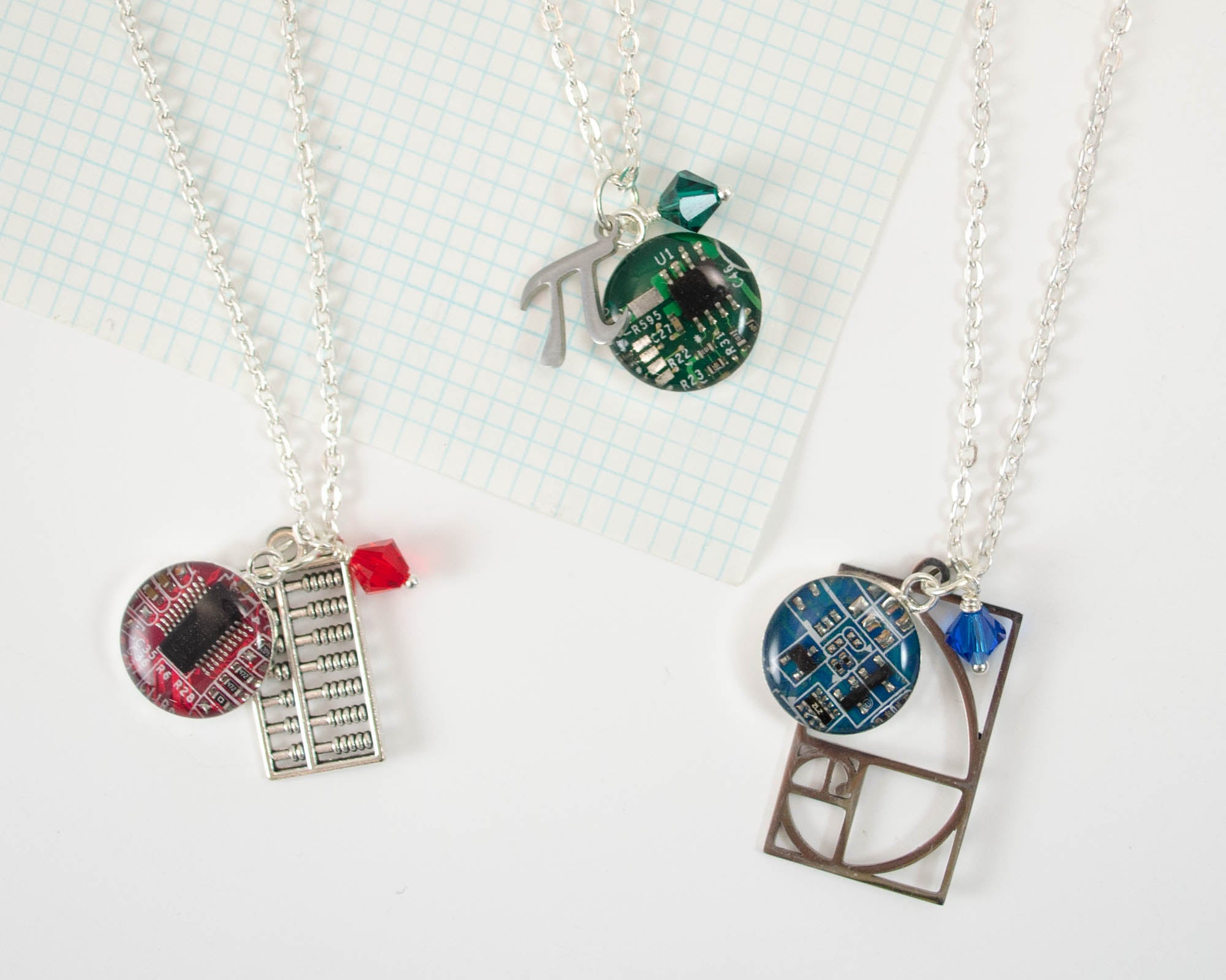 Matching Math Themed Rings Math Charm Necklaces – Because Science