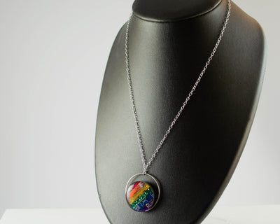 Floating Rainbow Necklace - Sterling Silver