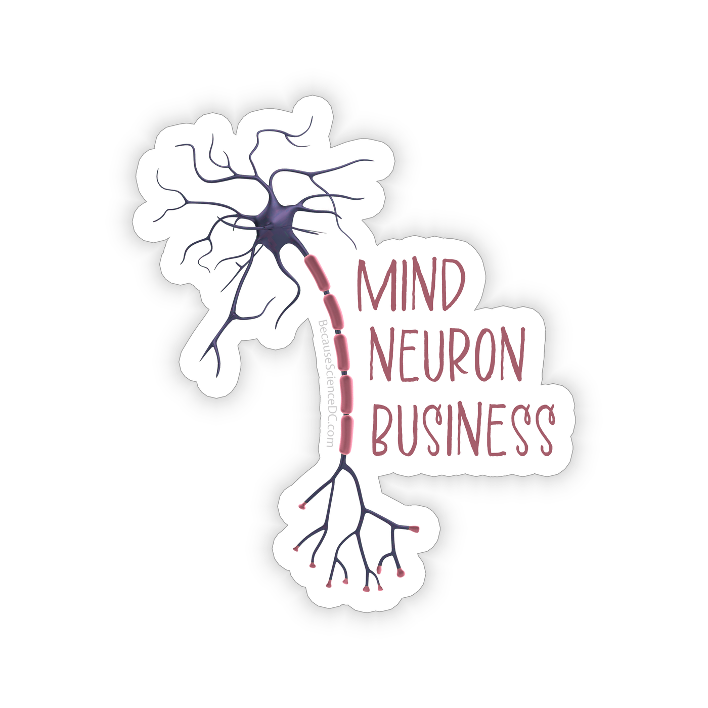 Mind Neuron Business - Vinyl Sticker – Because Science