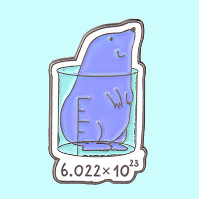 Mole in Beaker Enamel Pin