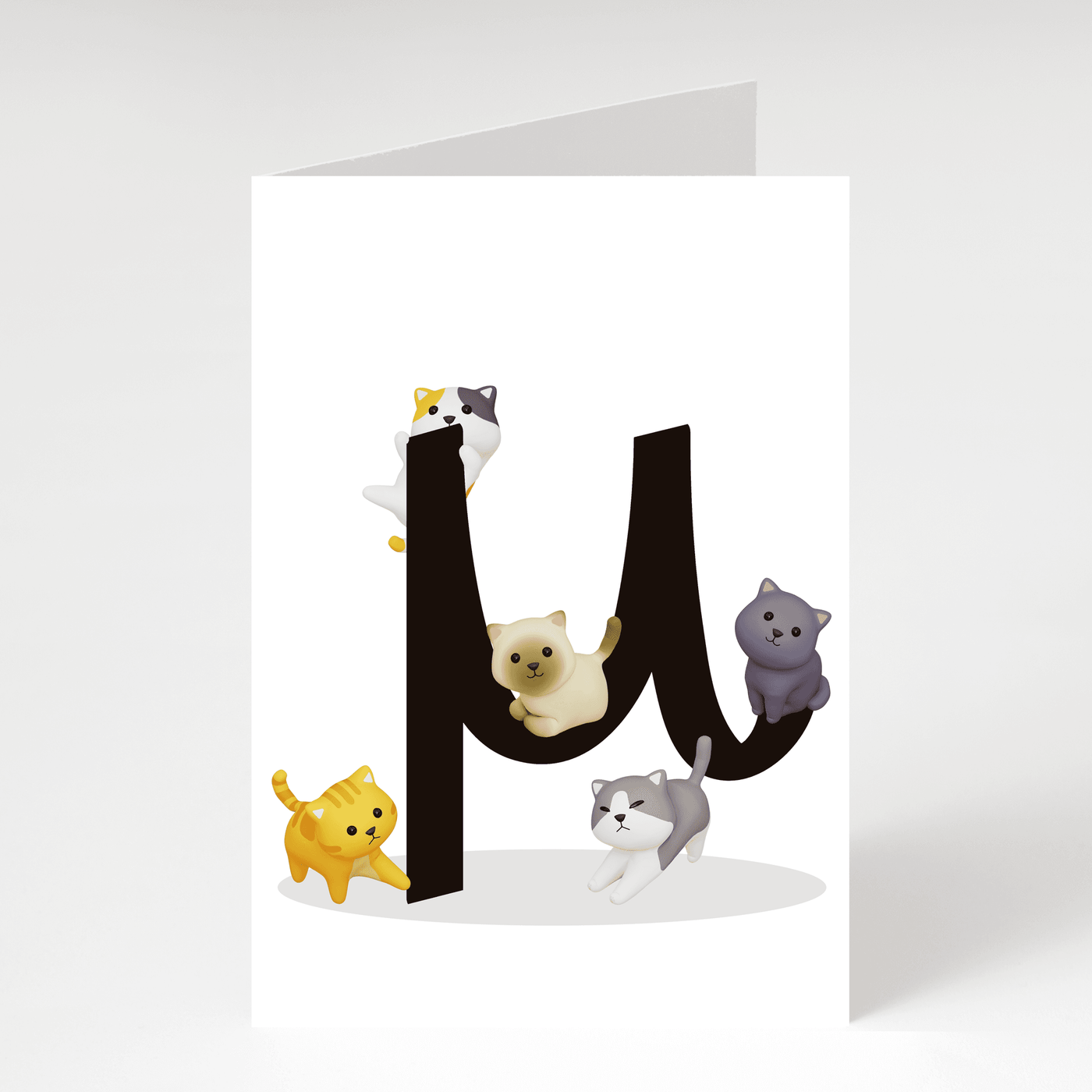 Mu Cats - Blank Greeting Card