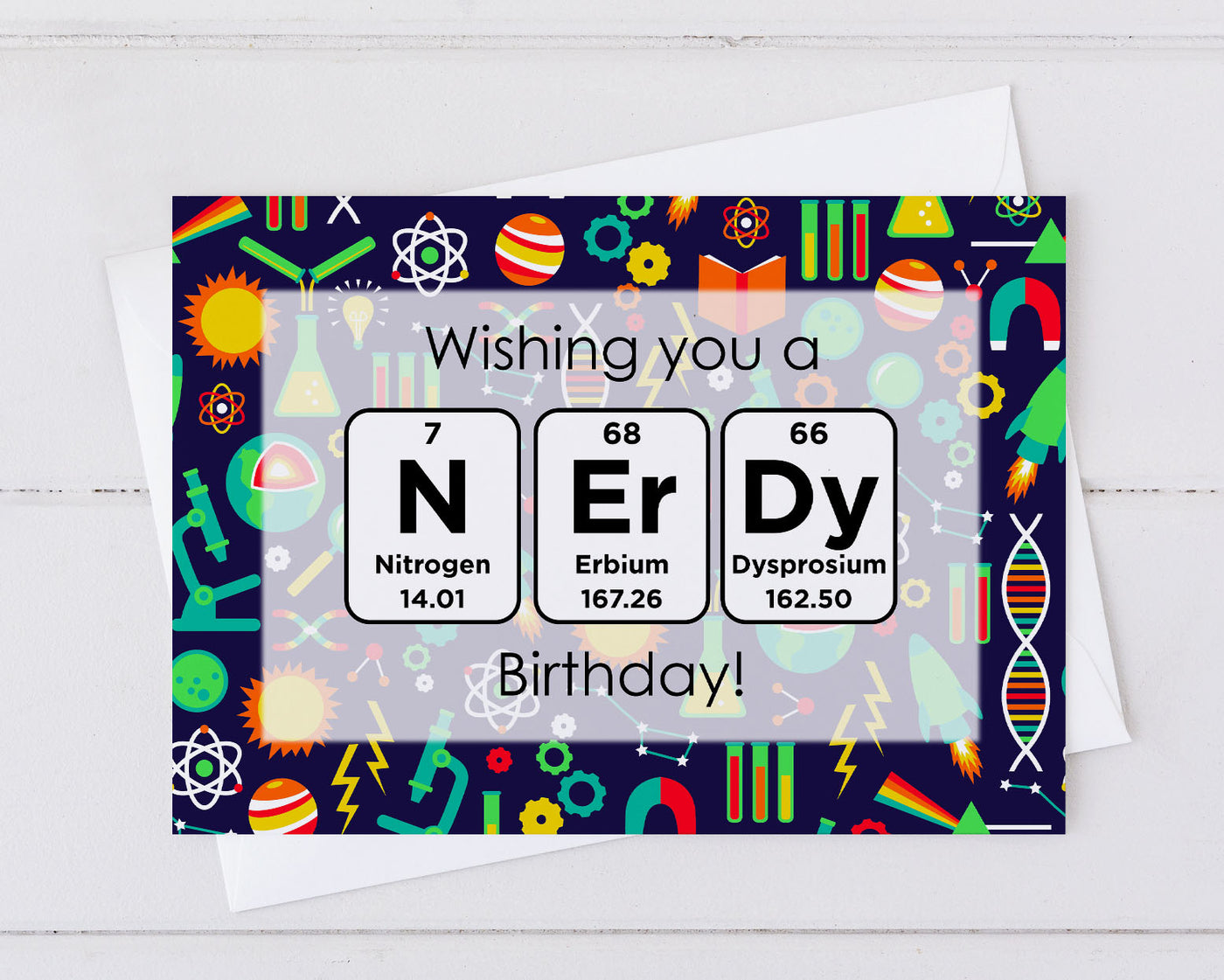 have a nerdy birthday periodic table birthday card
