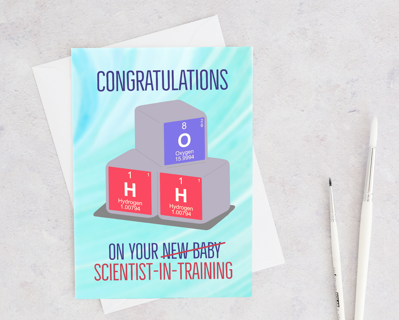 congrats on your scientist in training welcome new baby card