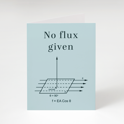 No Flux Given Greeting Card