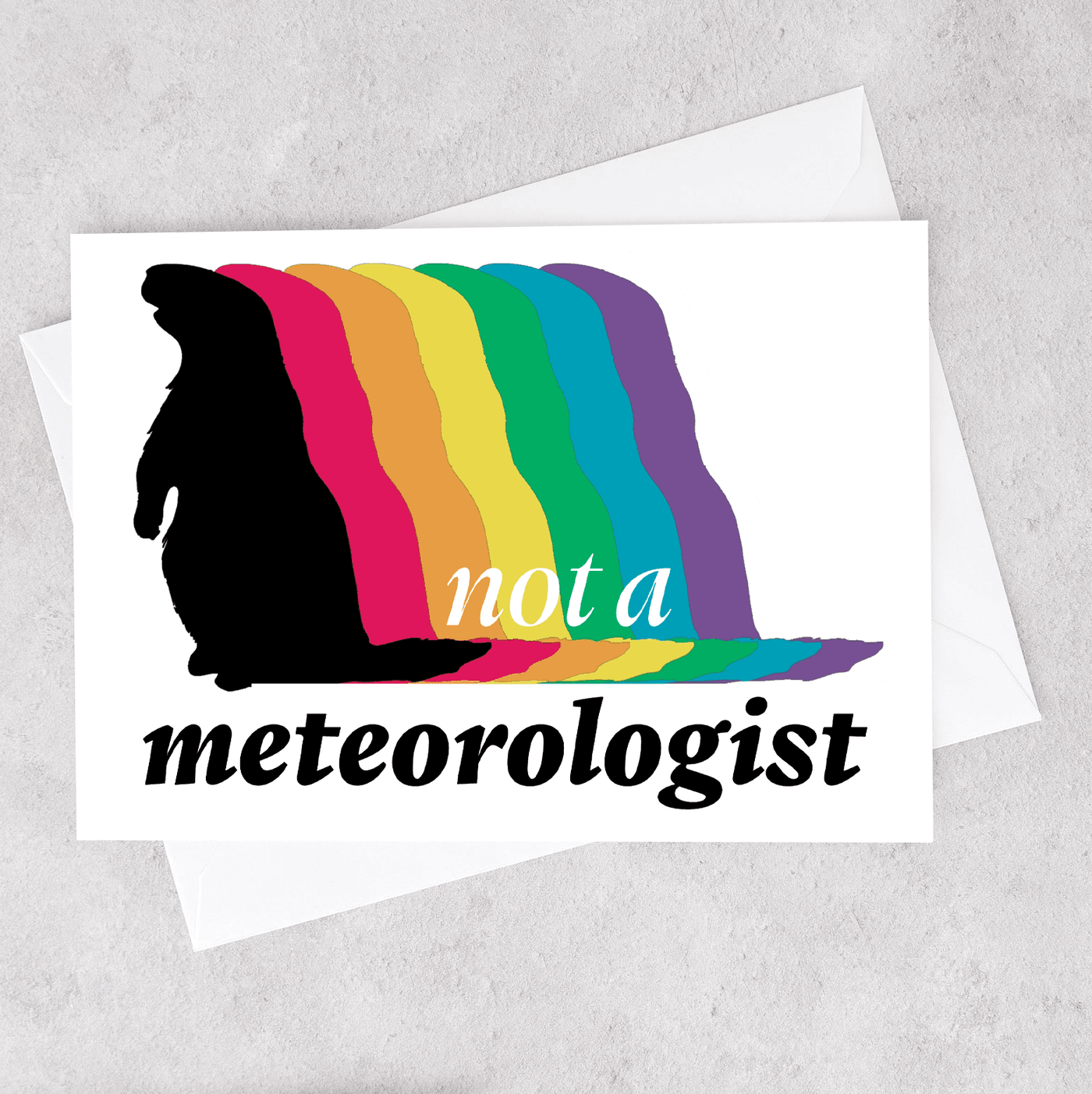 Image of a 4.13" x 5.83" greeting card with a Meteorology theme