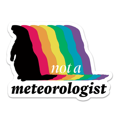Image of a vinyl sticker that is 3 inch on its longest side with a Meteorology theme
