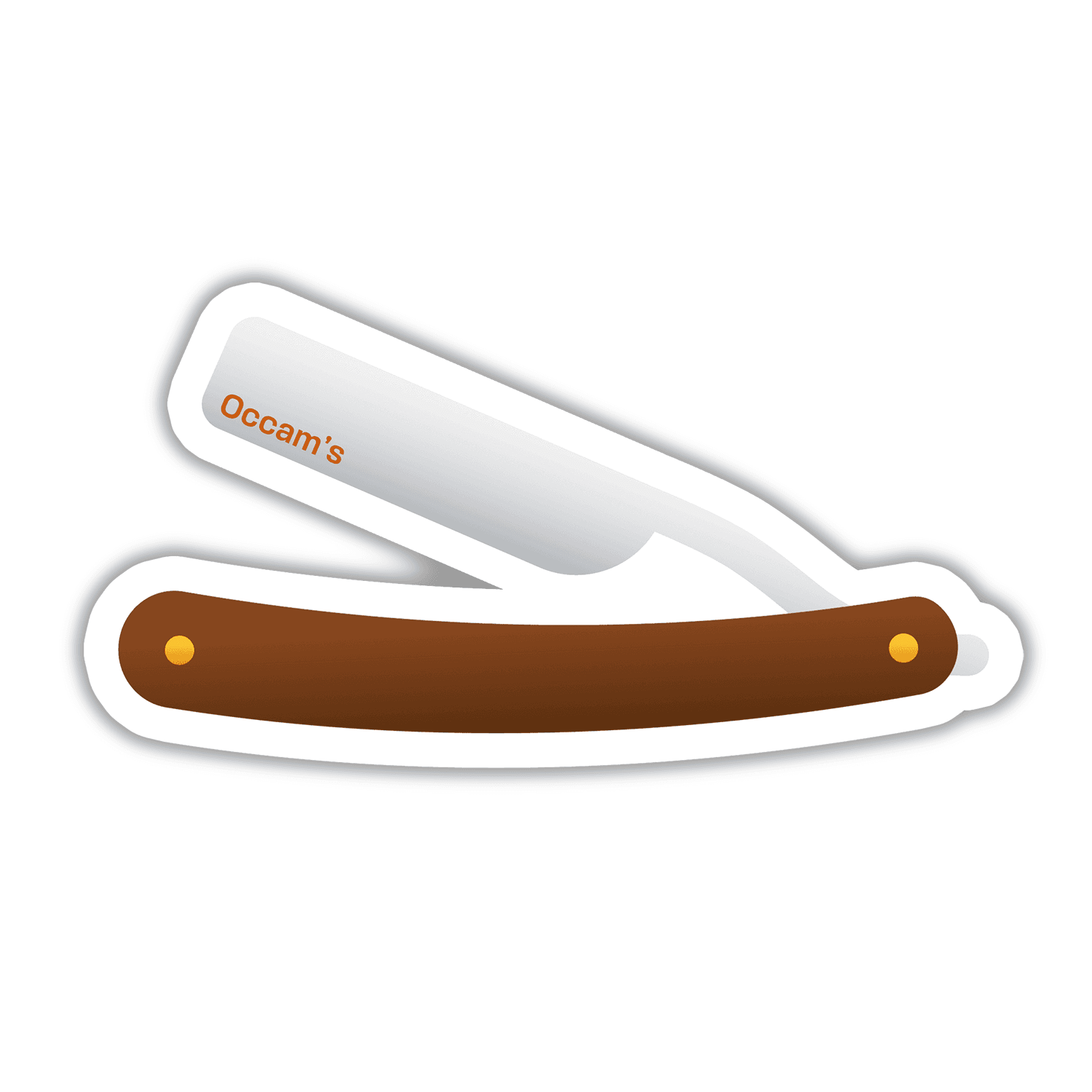 Sticker Cute Razor Occam's Razor - Vinyl Sticker β Because Science