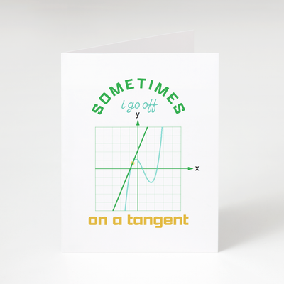 Off on a Tangent - Math Greeting Card