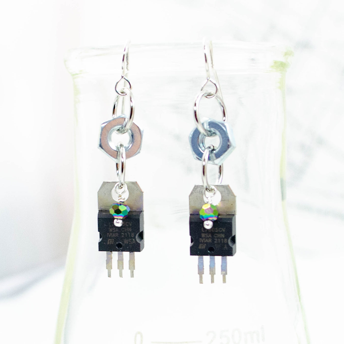 Electronic Component Earrings - Voltage Regulators and Hardware