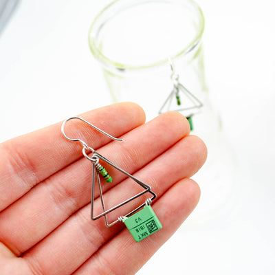 Electronic Component Earrings - Resistors and Capacitors