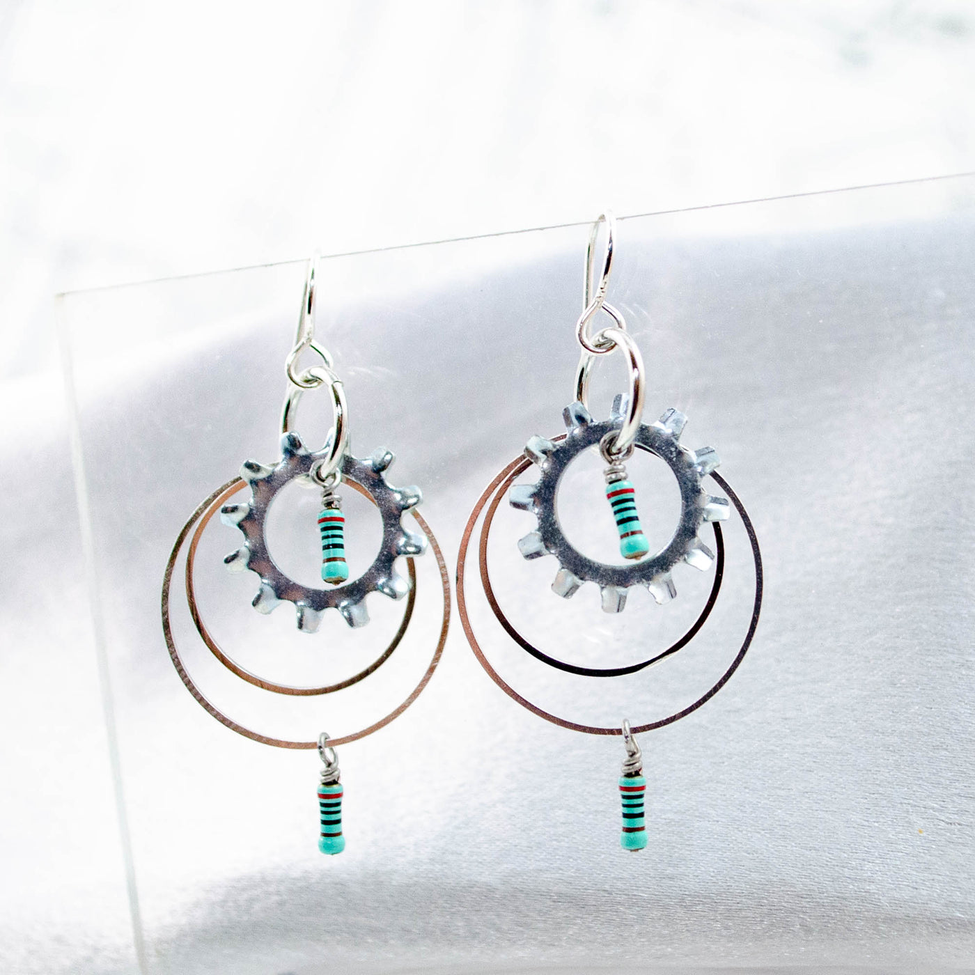 Electronic Component Earrings - Resistors and Washers