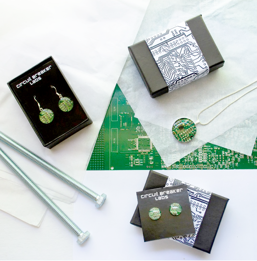 Electronic Component Earrings - Capacitors