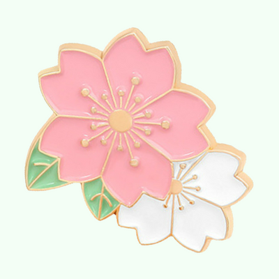 Cherry Blossom Duo Enamel Pin