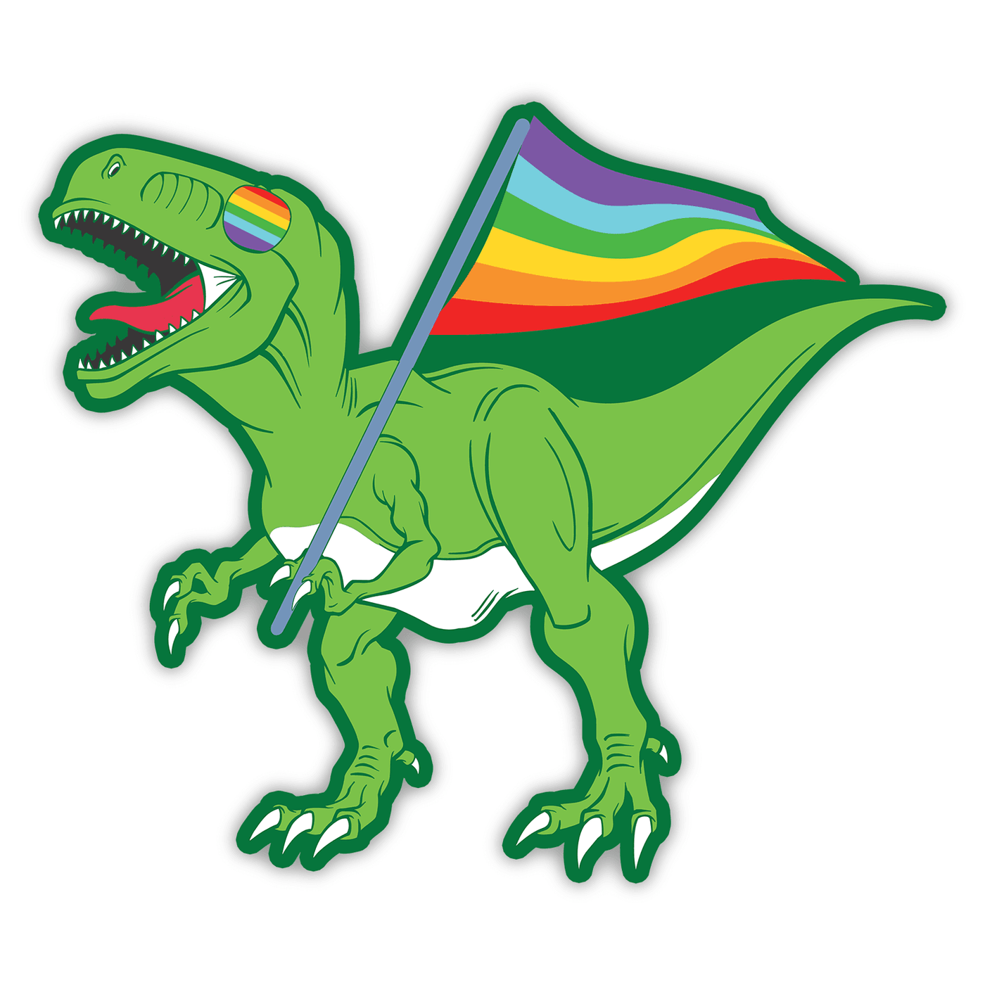 Pride T-Rex - Vinyl Sticker