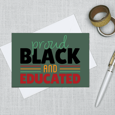 Image of a 4.13" x 5.83" greeting card with an inspirational theme
