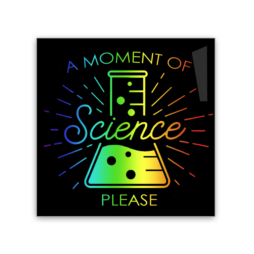 Image of 2x3 colorful magnet with a science theme