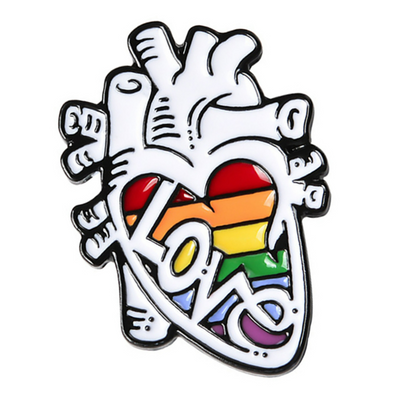 Love Rainbow Heart Pin