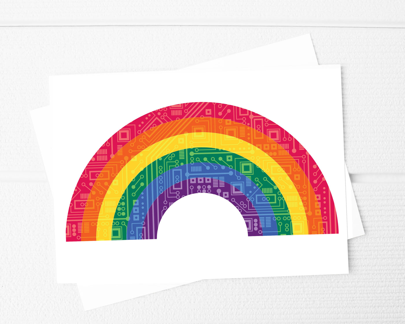 rainbow circuit board card