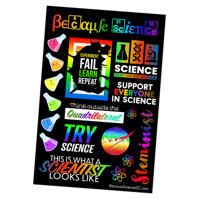Rainbow Science - 4x6 Vinyl Sticker Sheet