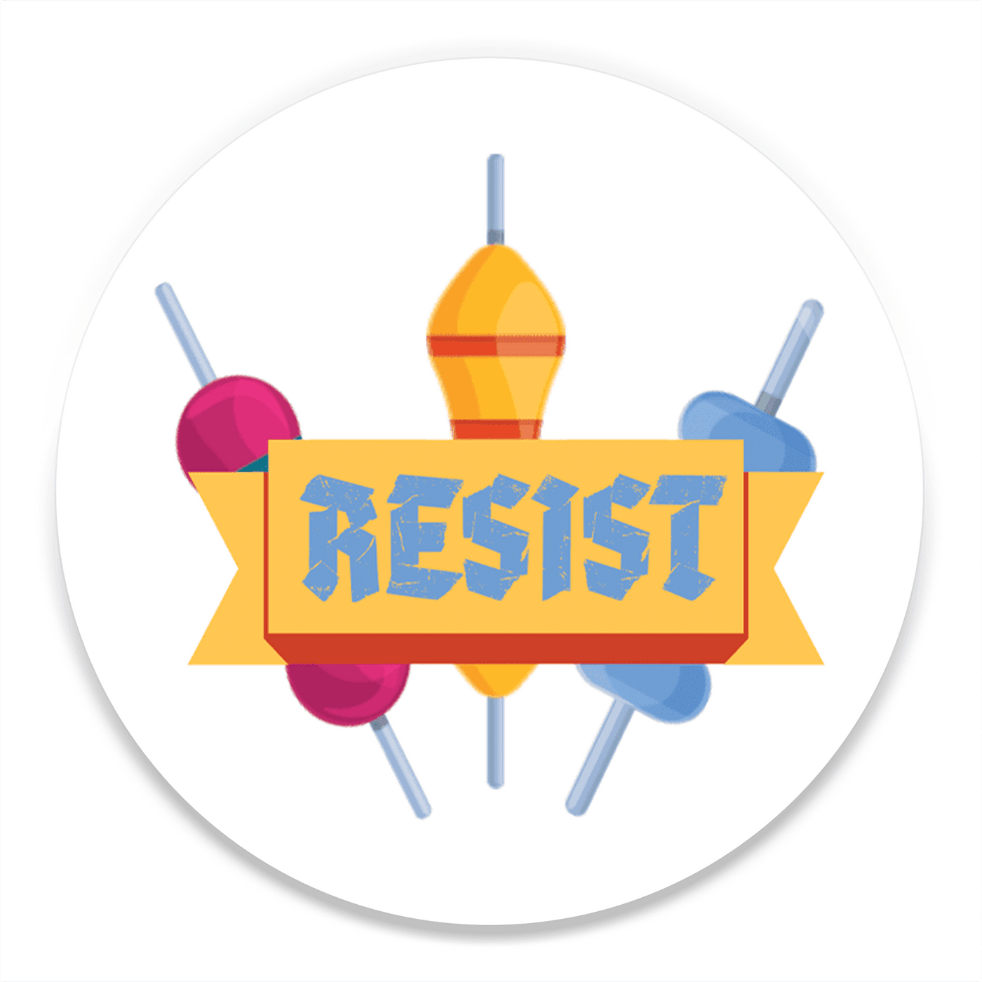 Resist - 2.25" Round Magnet