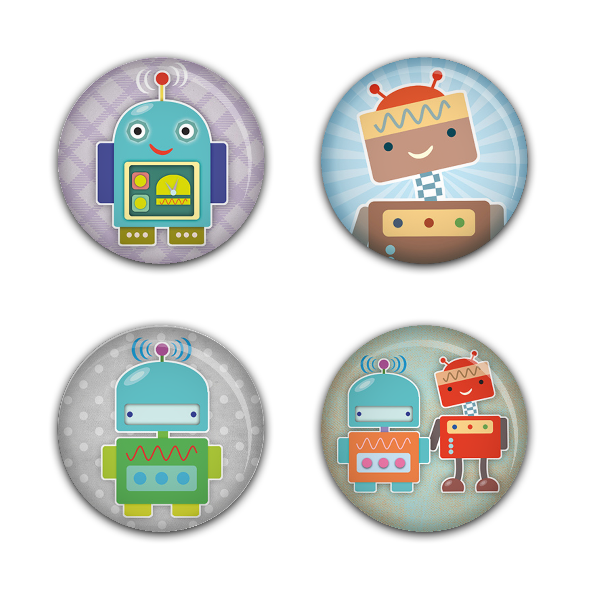 Pin Icon Robots Robot Pin Set – Because Science