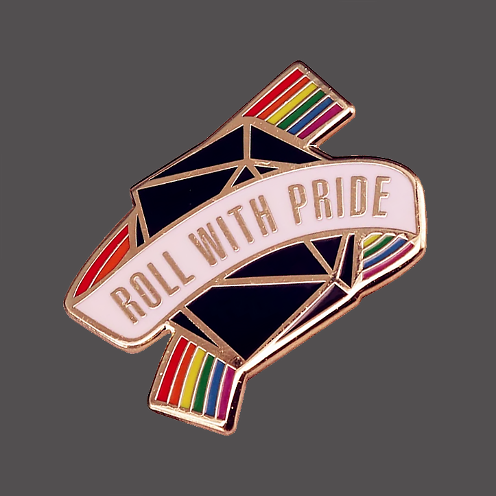 Roll with Pride D20 Enamel Pin