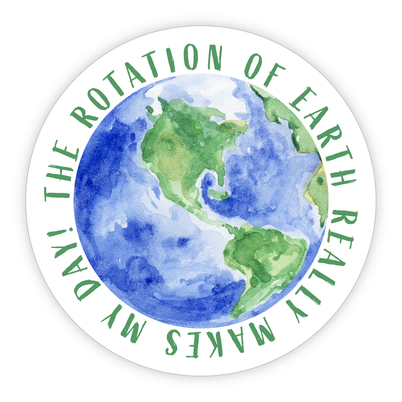Rotation of the Earth Sticker