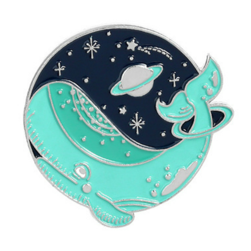 Space Whale Pin