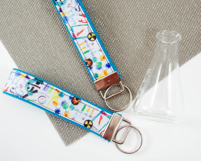 Laboratory (White & Blue) - Wristlet Keychain