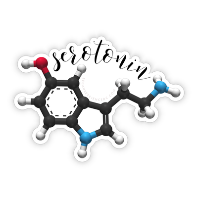 Serotonin Molecule - Vinyl Sticker