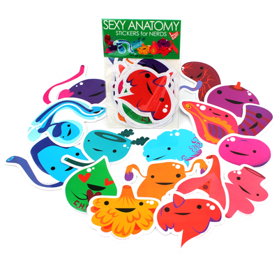 sexy anatomy colorful sticker set