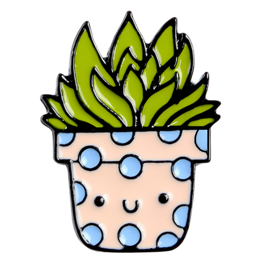 Cute Succulent Enamel Pin