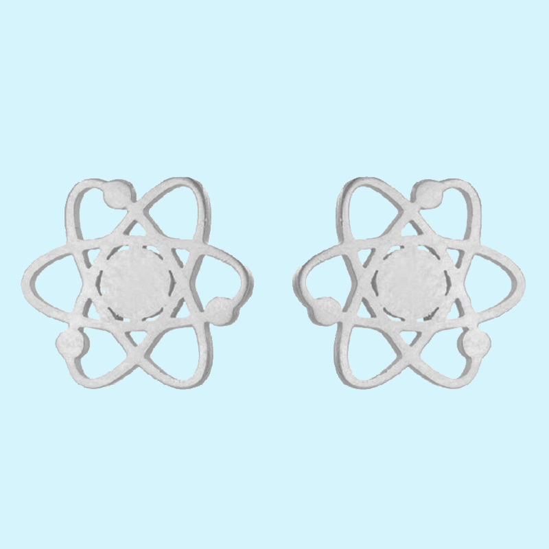 Atom Post Earrings