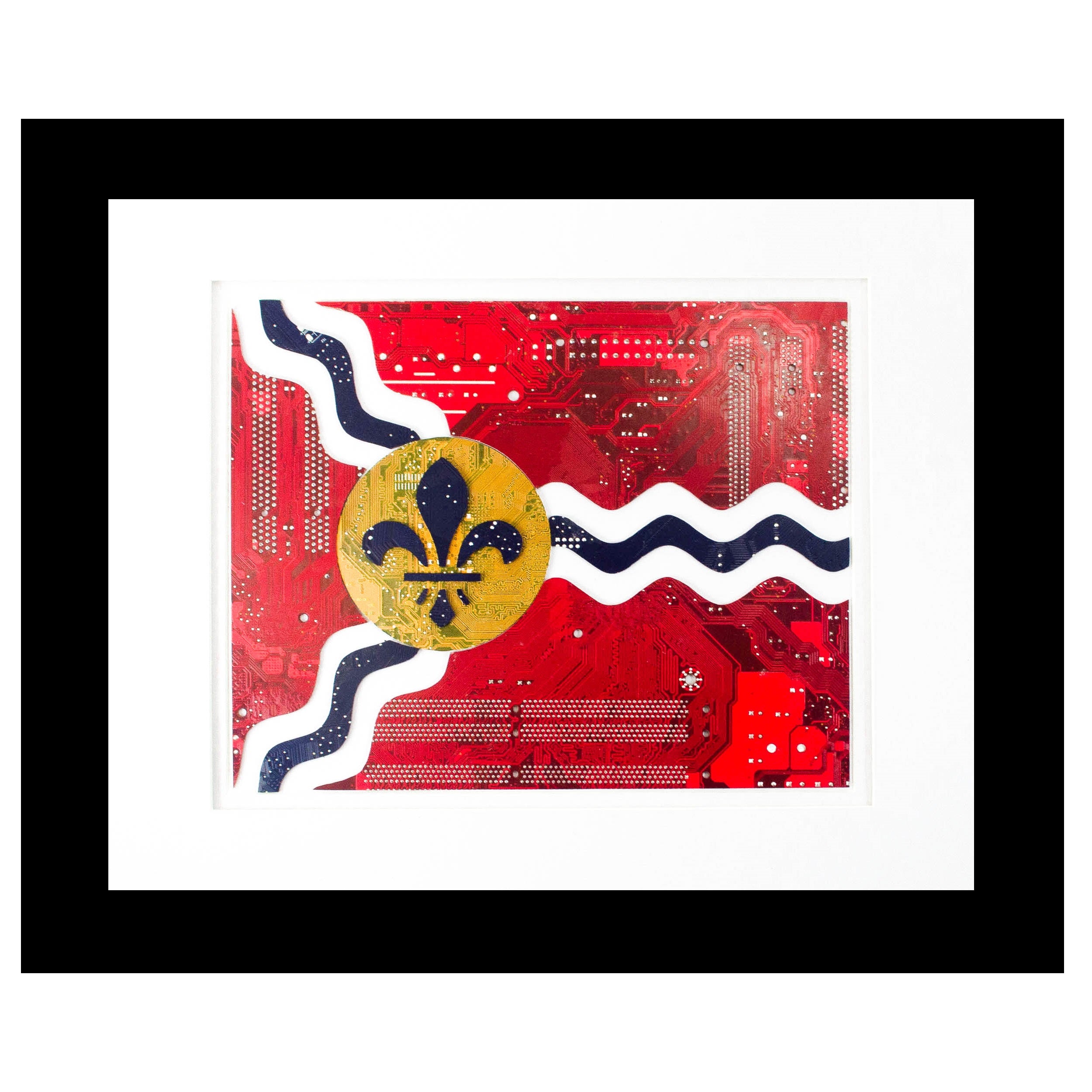 Flag of St. Louis, Missouri Sticker by Flags of the World