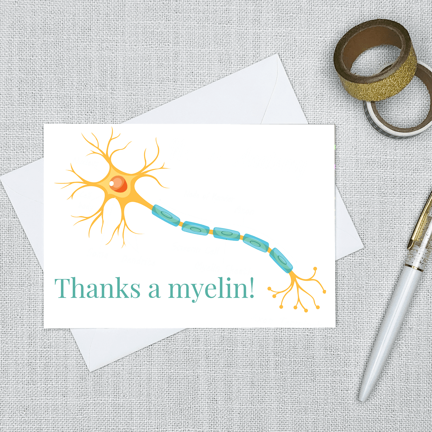 Image of a 4.13" x 5.83" greeting card with a gratitude theme