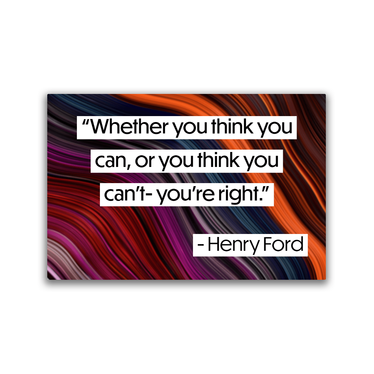Image of a 2x3 magnet with a Henry Ford quote