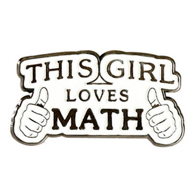 This Girl Loves MATH Enamel Pin