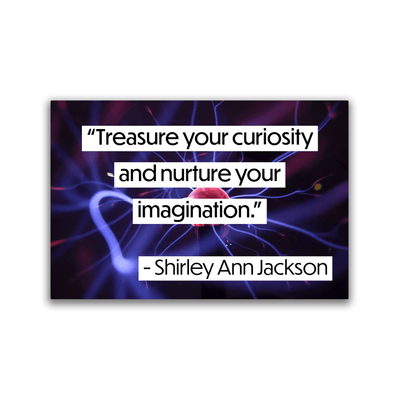 Image of a 2x3 magnet with a Shirley Ann Jackson quote