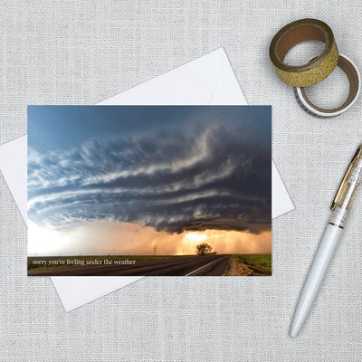 Under the Weather - Blank Greeting Card