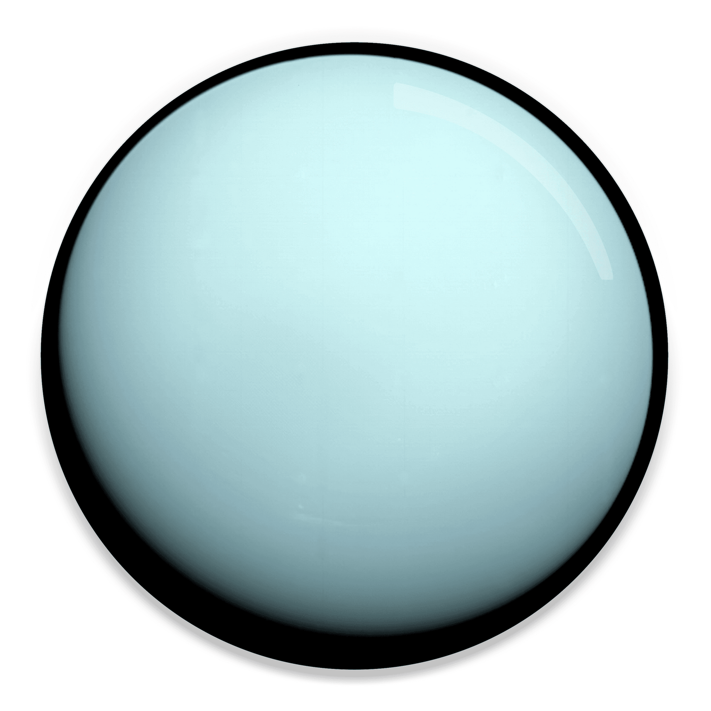 2.25 inch round colorful magnet with image of Uranus