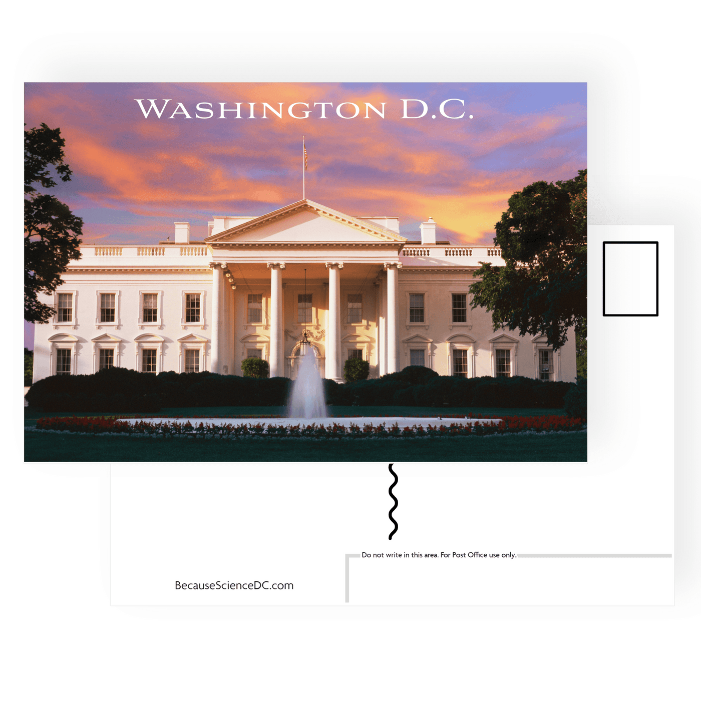 Image of a postcard with a scenic view of Washington, D.C. District of Columbia