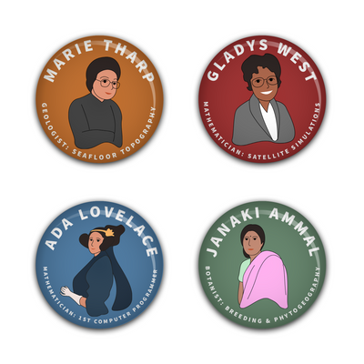 Women in Science Pin Set