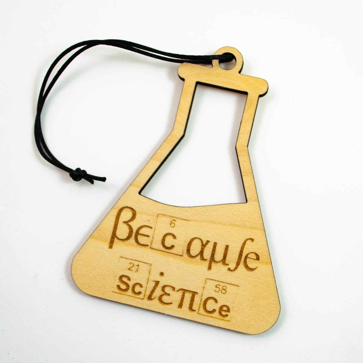 Because Science Erlenmeyer Flask - Wood Ornamental Decoration